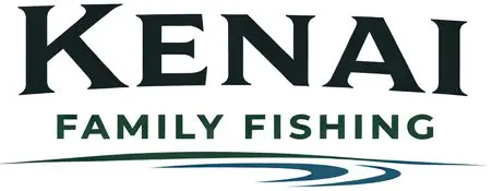 Kenai Family Fishing logo with wave design.